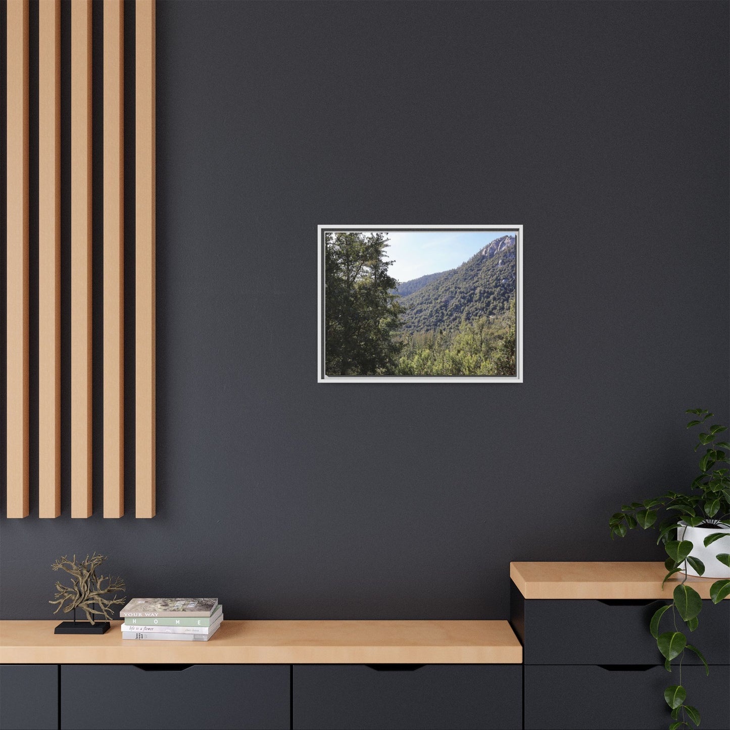 Mountain Valley Forest - Unique Stretched Canvas Wall Art