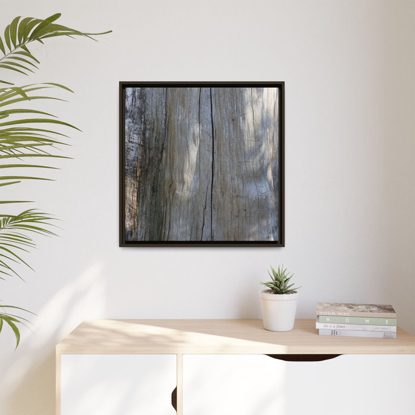 Weathered Wood Surface - Unique Stretched Canvas Wall Art