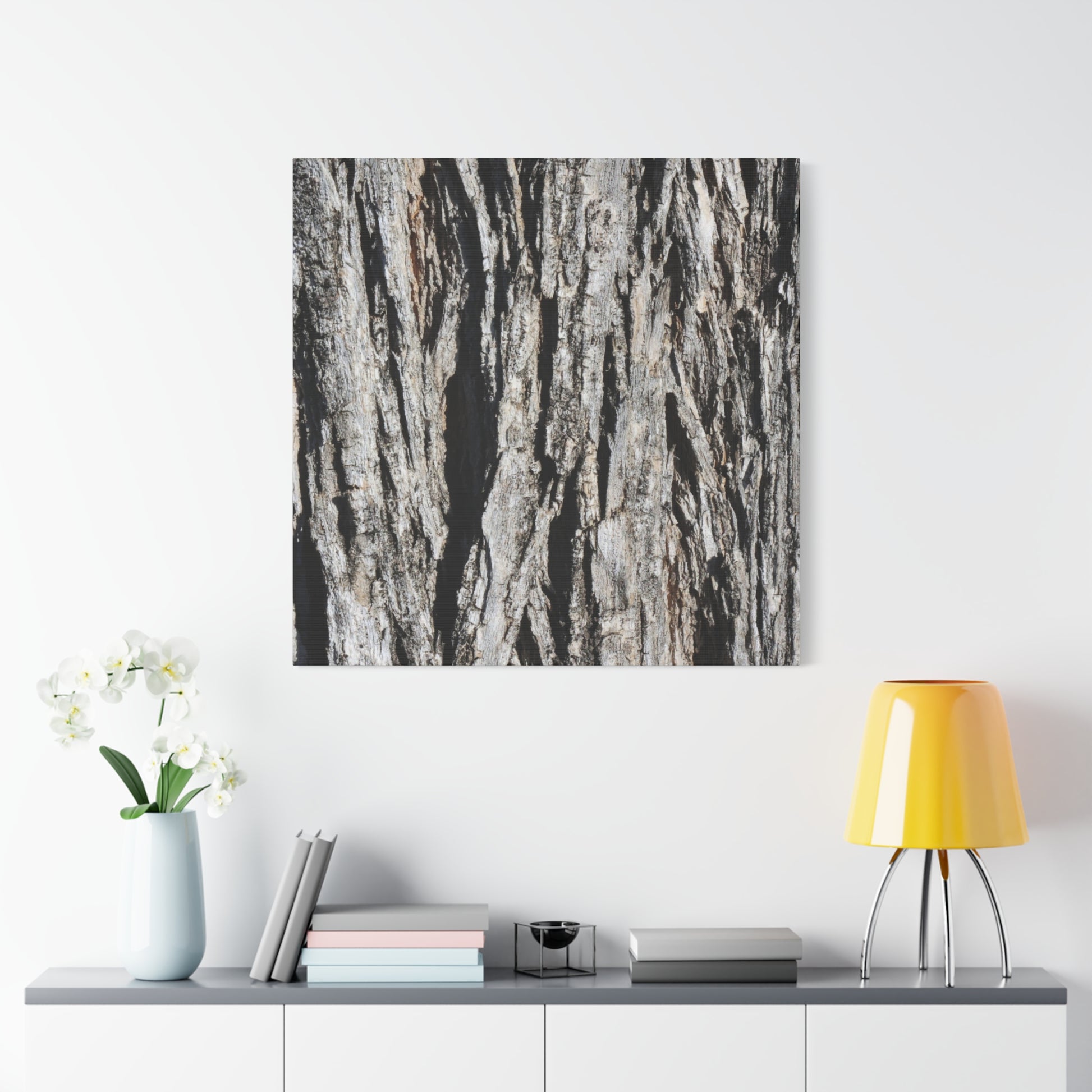 Bark Textures in Monochrome - Unique Frameless Canvas Wall Art - Art By Earth
