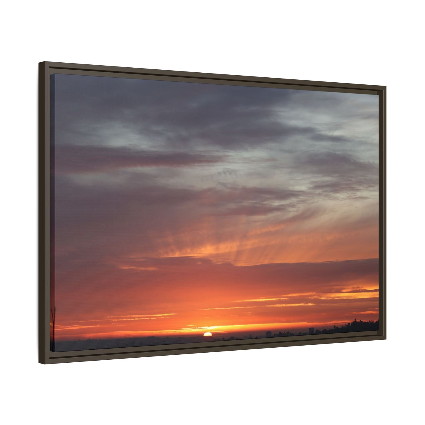 Fiery Horizon - Unique Stretched Canvas Wall Art - Art By Earth