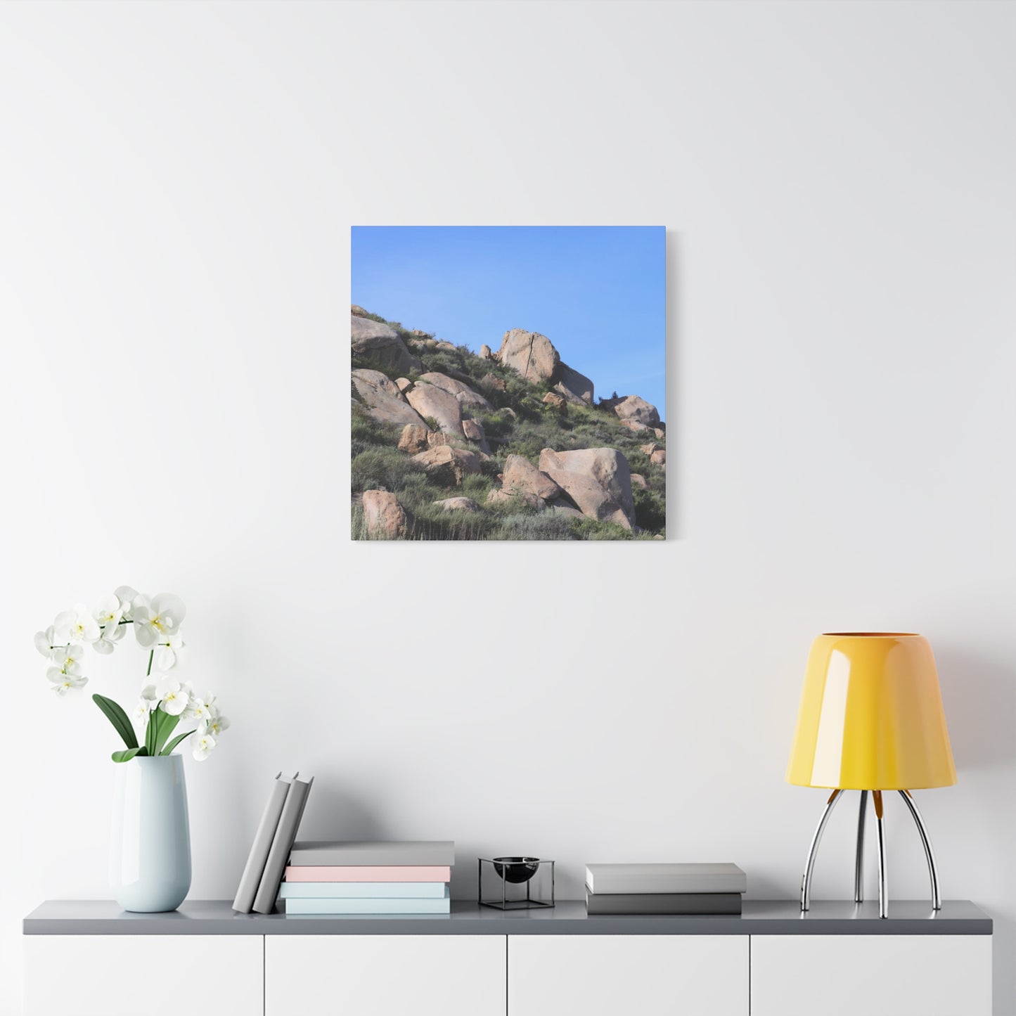 Desert Boulder Formation - Unique Frameless Canvas Wall Art - Art By Earth