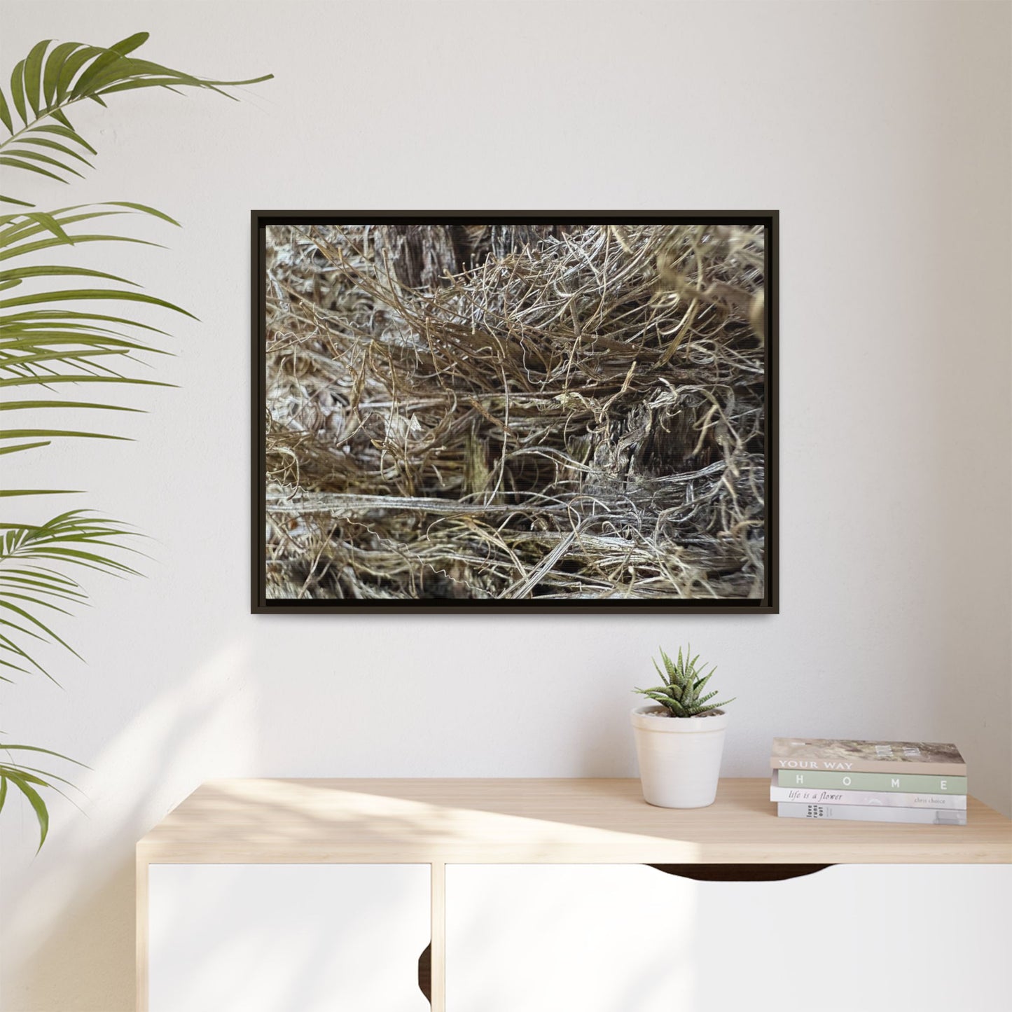 Tangled Whispers of Autumn - Unique Stretched Canvas Wall Art - Art By Earth