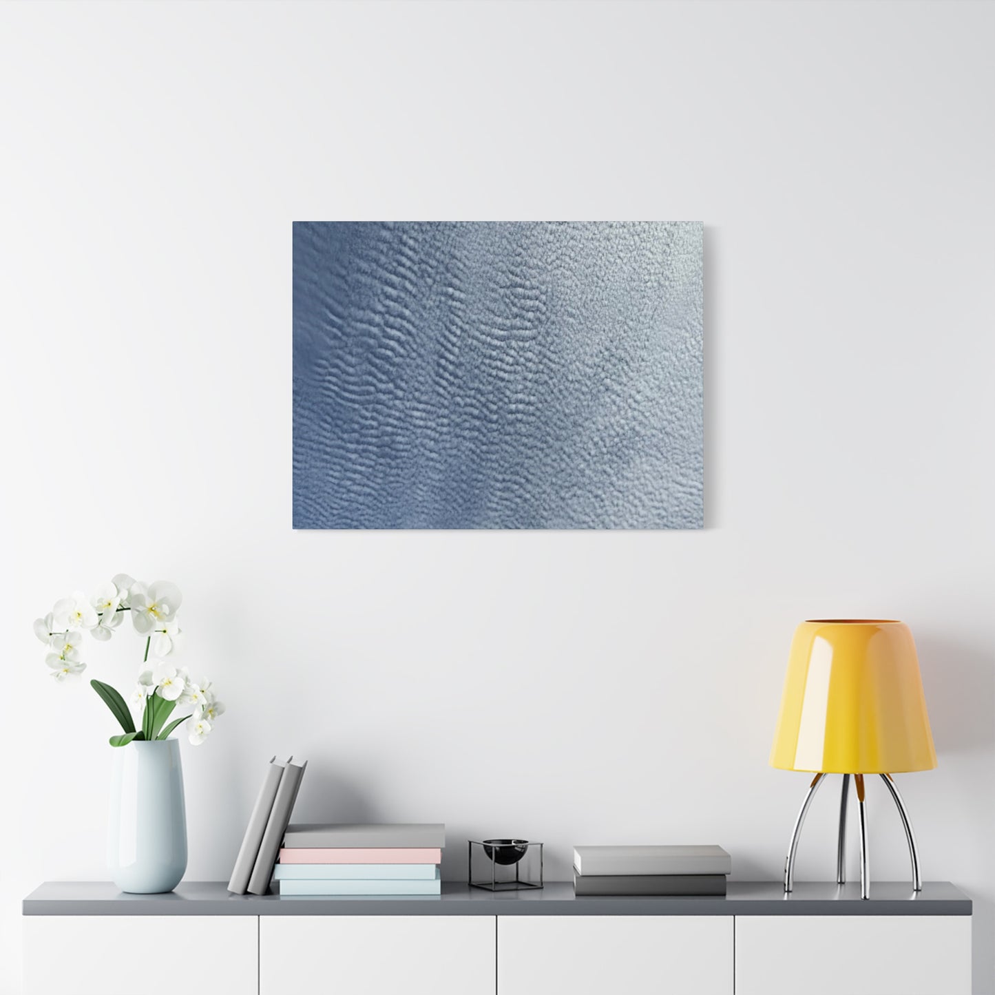 Rippling Echoes of Cerulean Stillness - Unique Frameless Canvas Wall Art - Art By Earth