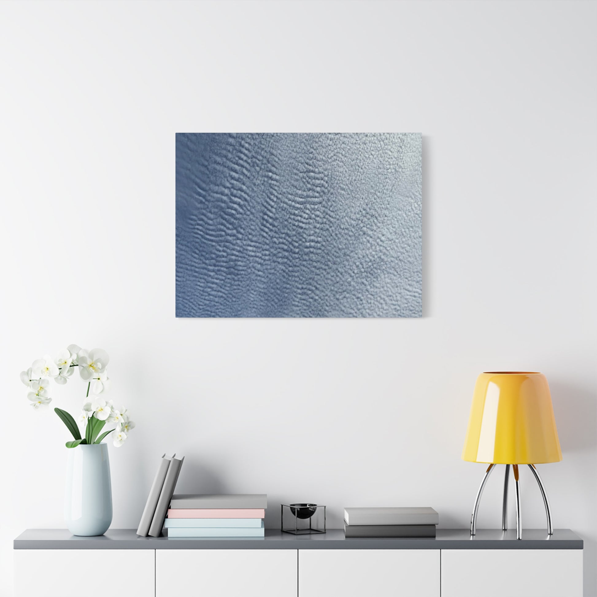 Rippling Echoes of Cerulean Stillness - Unique Frameless Canvas Wall Art - Art By Earth