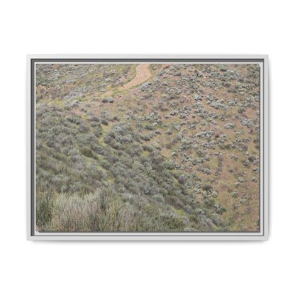 Arid Landscape with Winding Path - Unique Stretched Canvas Wall Art - Art By Earth