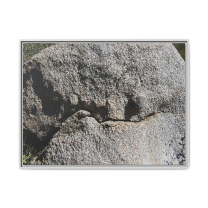 Stone Skull in Desert - Unique Stretched Canvas Wall Art