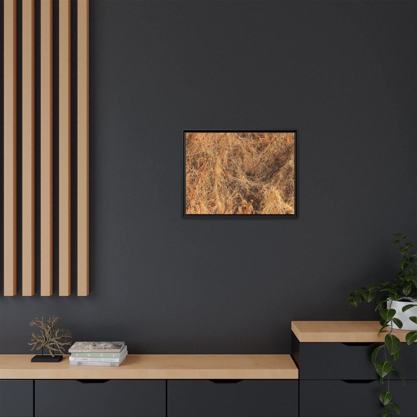 Dried Vegetation Study - Unique Stretched Canvas Wall Art - Art By Earth