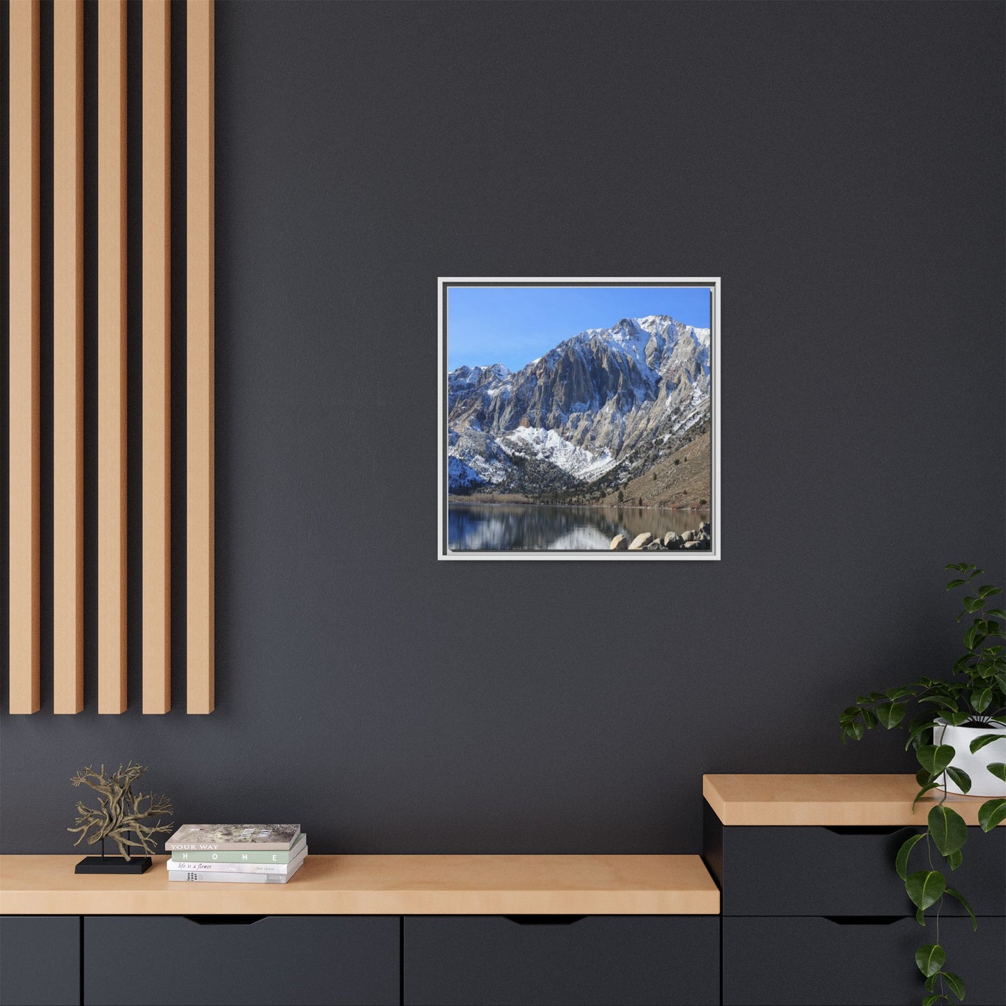 Frozen Reflection - Unique Stretched Canvas Wall Art