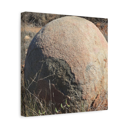 Spherical Stone at Rest - Unique Stretched Canvas Wall Art - Art By Earth