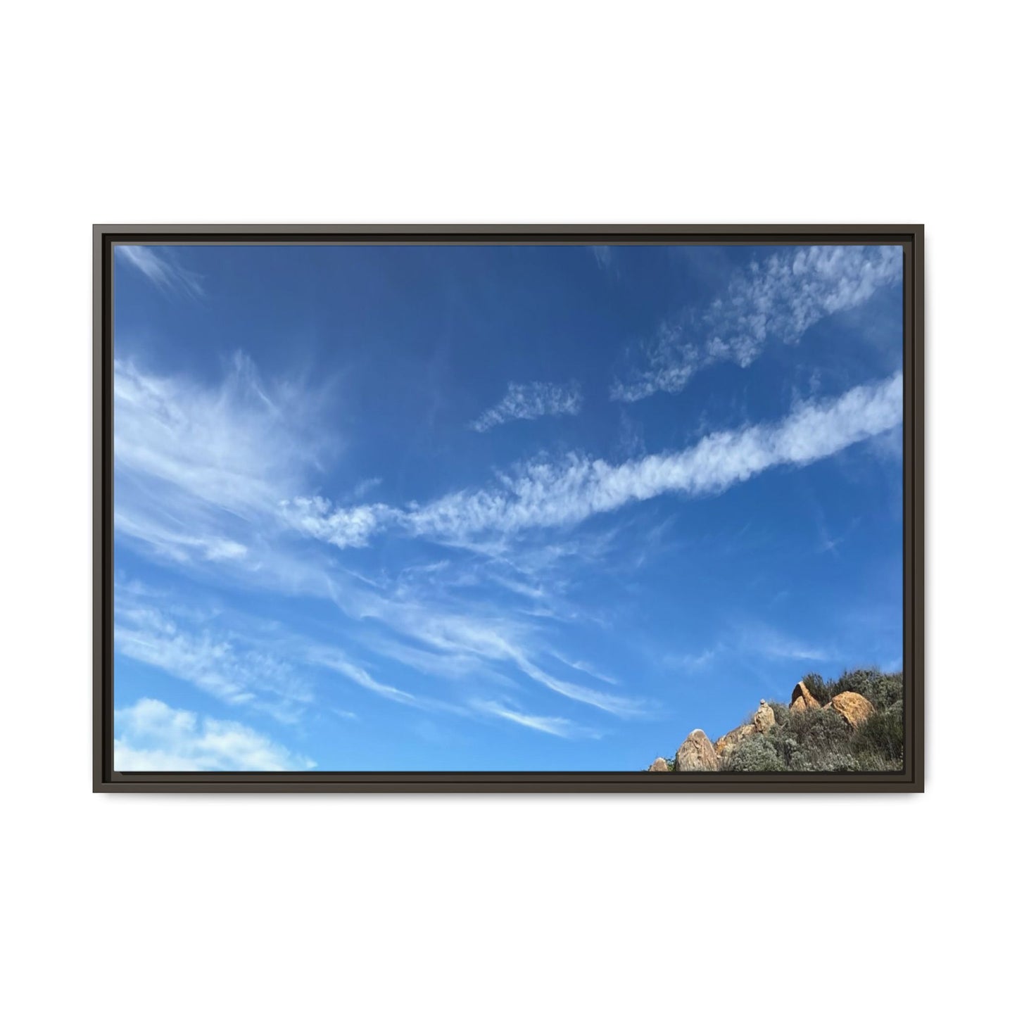 Arid Landscape with Rocky Outcrops - Unique Stretched Canvas Wall Art