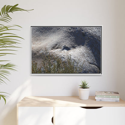 Weathered Boulder with Character - Unique Stretched Canvas Wall Art