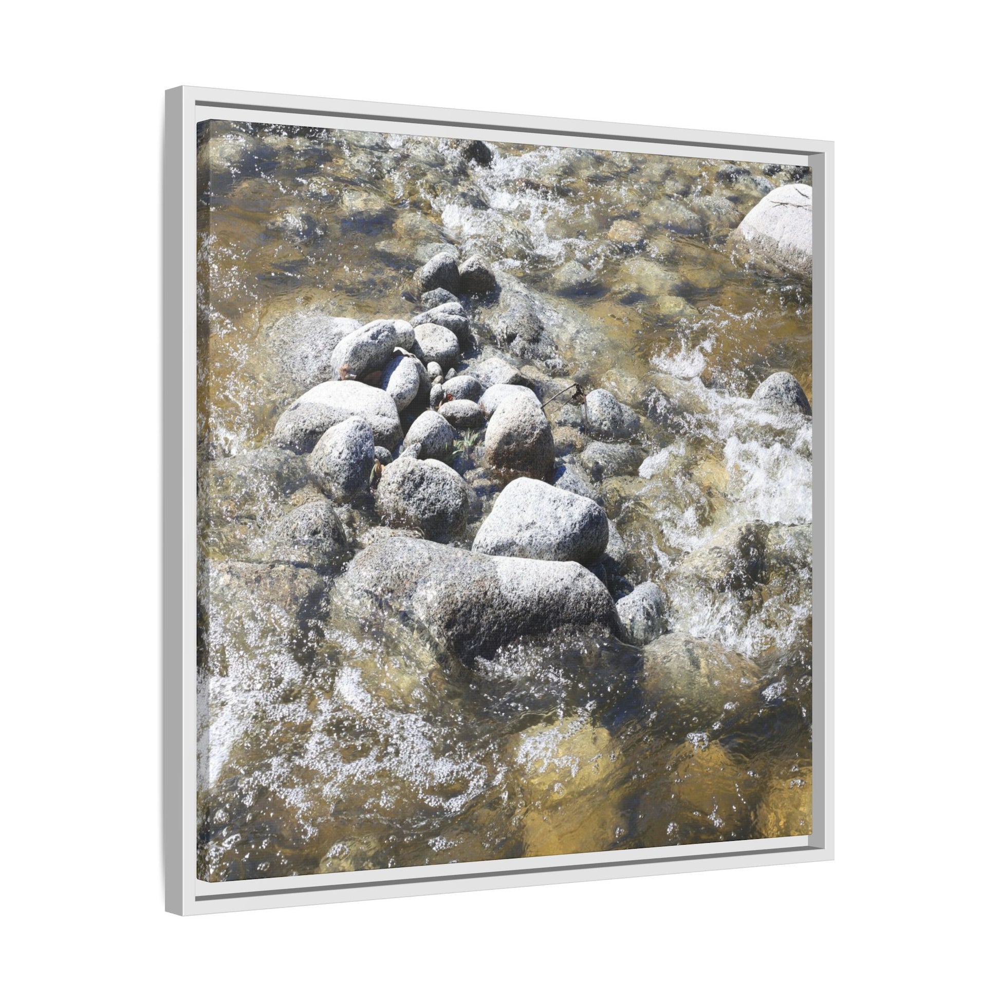 Mountain Stream Flow - Unique Stretched Canvas Wall Art - Art By Earth