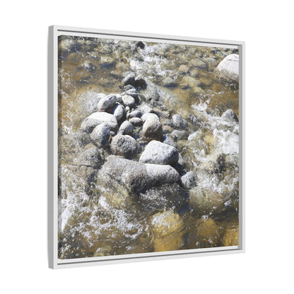 Mountain Stream Flow - Unique Stretched Canvas Wall Art - Art By Earth