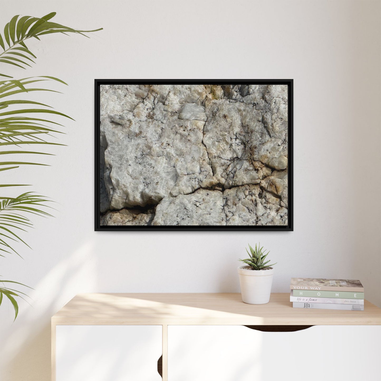 Weathered Limestone Formation - Unique Stretched Canvas Wall Art - Art By Earth