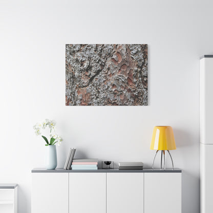 Textured Whispers of Bark - Unique Frameless Canvas Wall Art - Art By Earth