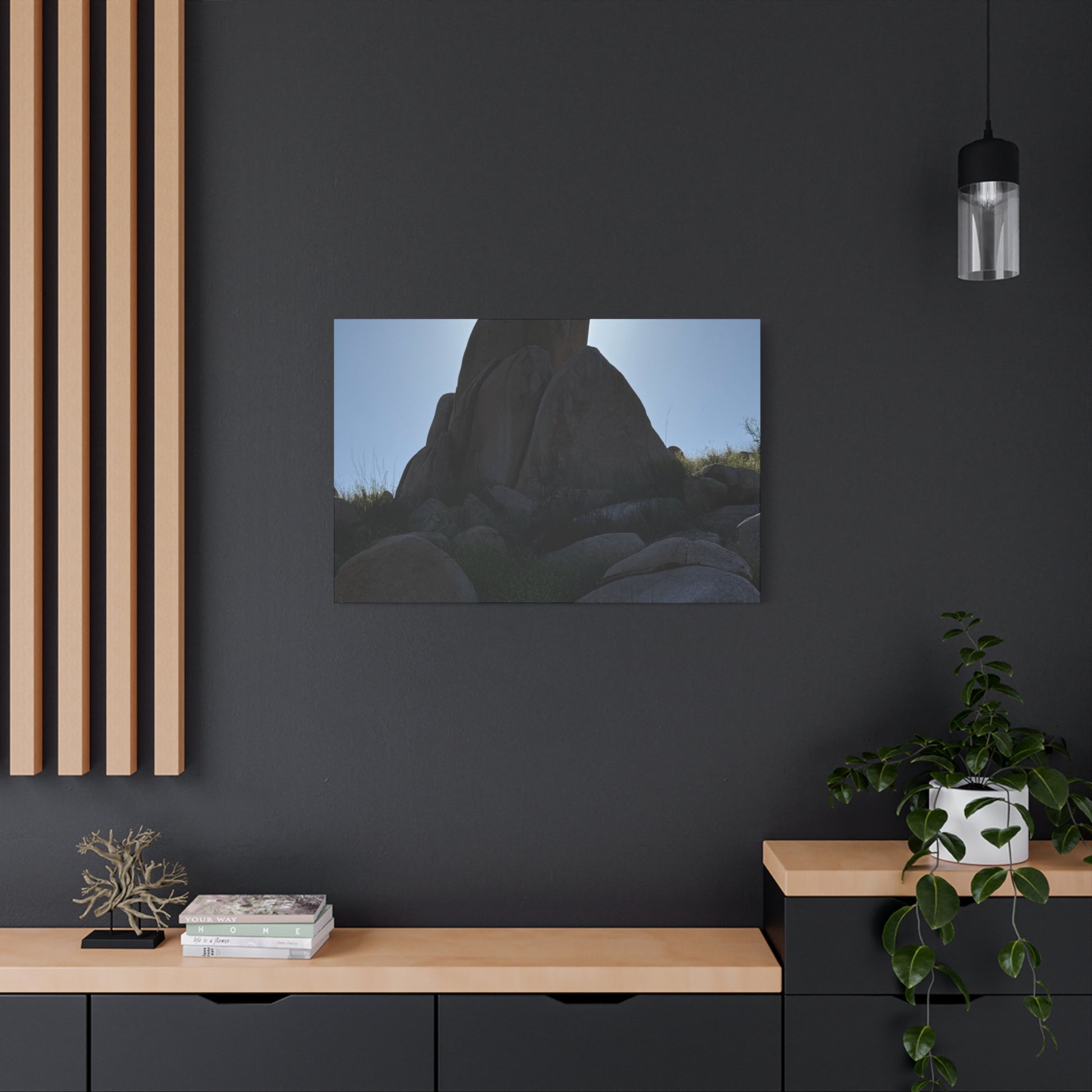 Rocks of Solitude - Unique Frameless Canvas Wall Art - Art By Earth