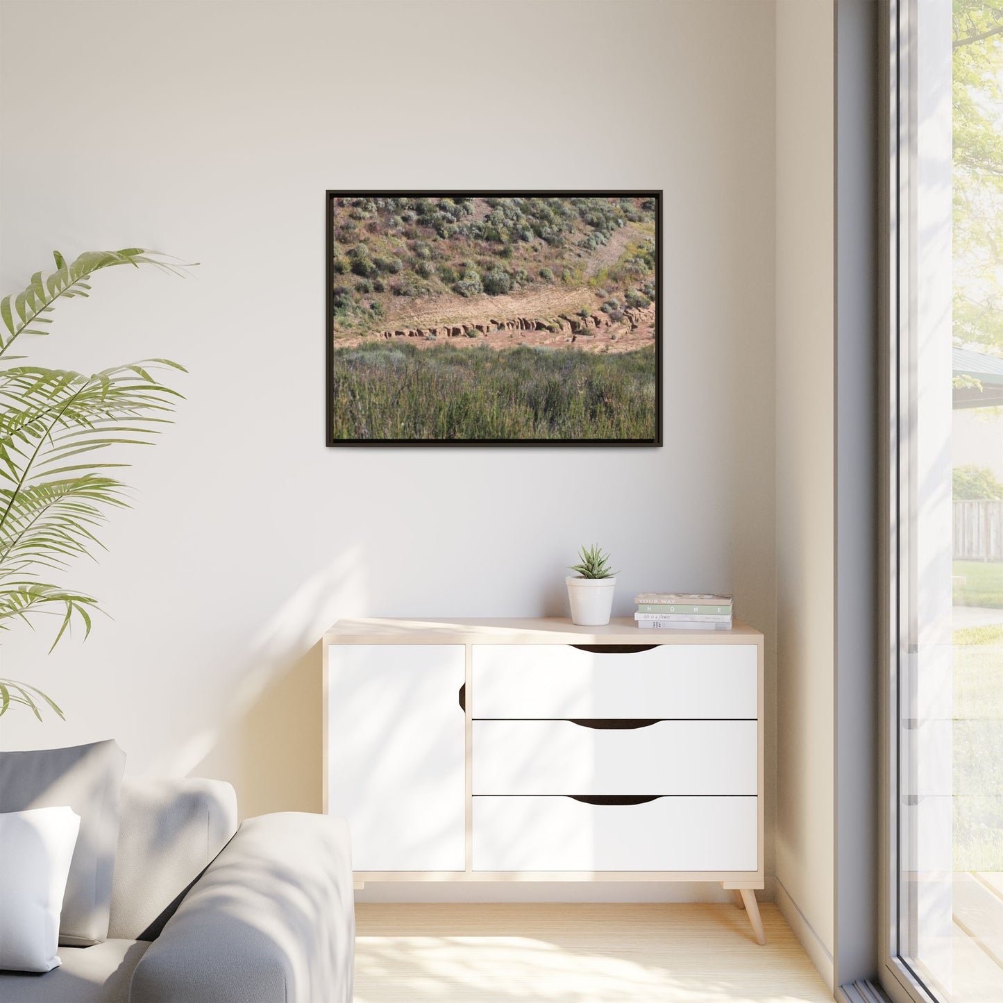 Ancient Dwellings in the Valley - Unique Stretched Canvas Wall Art - Art By Earth