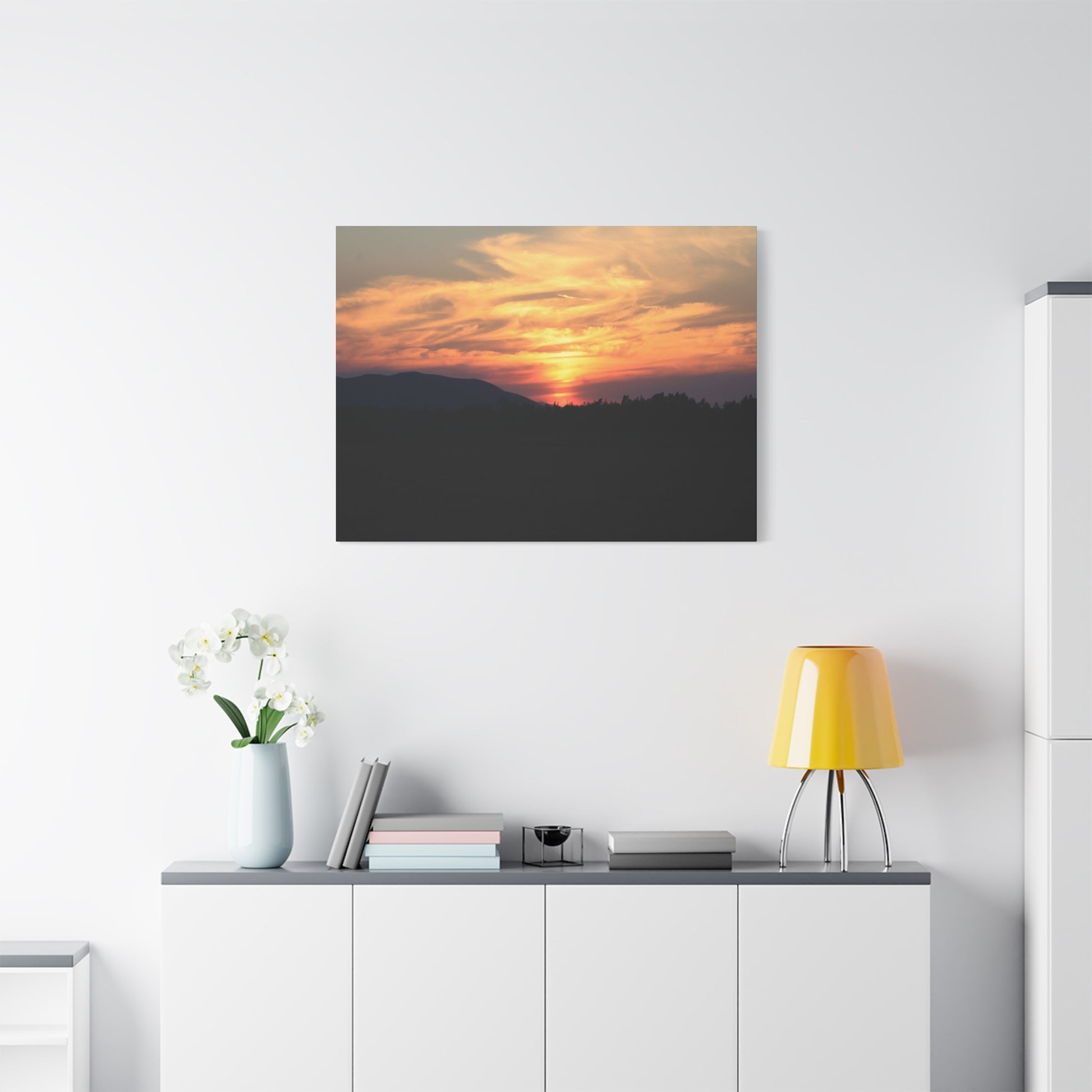Mountain Twilight - Unique Frameless Canvas Wall Art - Art By Earth
