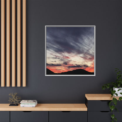 Fiery Sky at Dusk - Unique Stretched Canvas Wall Art - Art By Earth