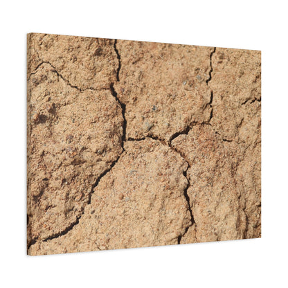 Cracked Earth's Lament - Unique Frameless Canvas Wall Art - Art By Earth