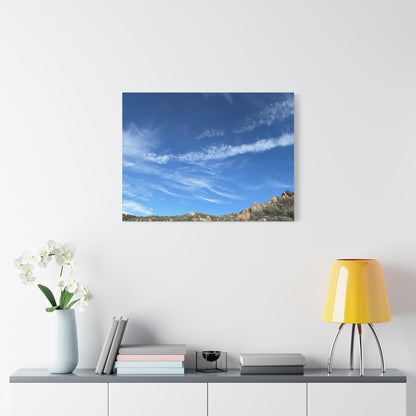 Desert Hills Under Blue Sky - Unique Frameless Canvas Wall Art - Art By Earth