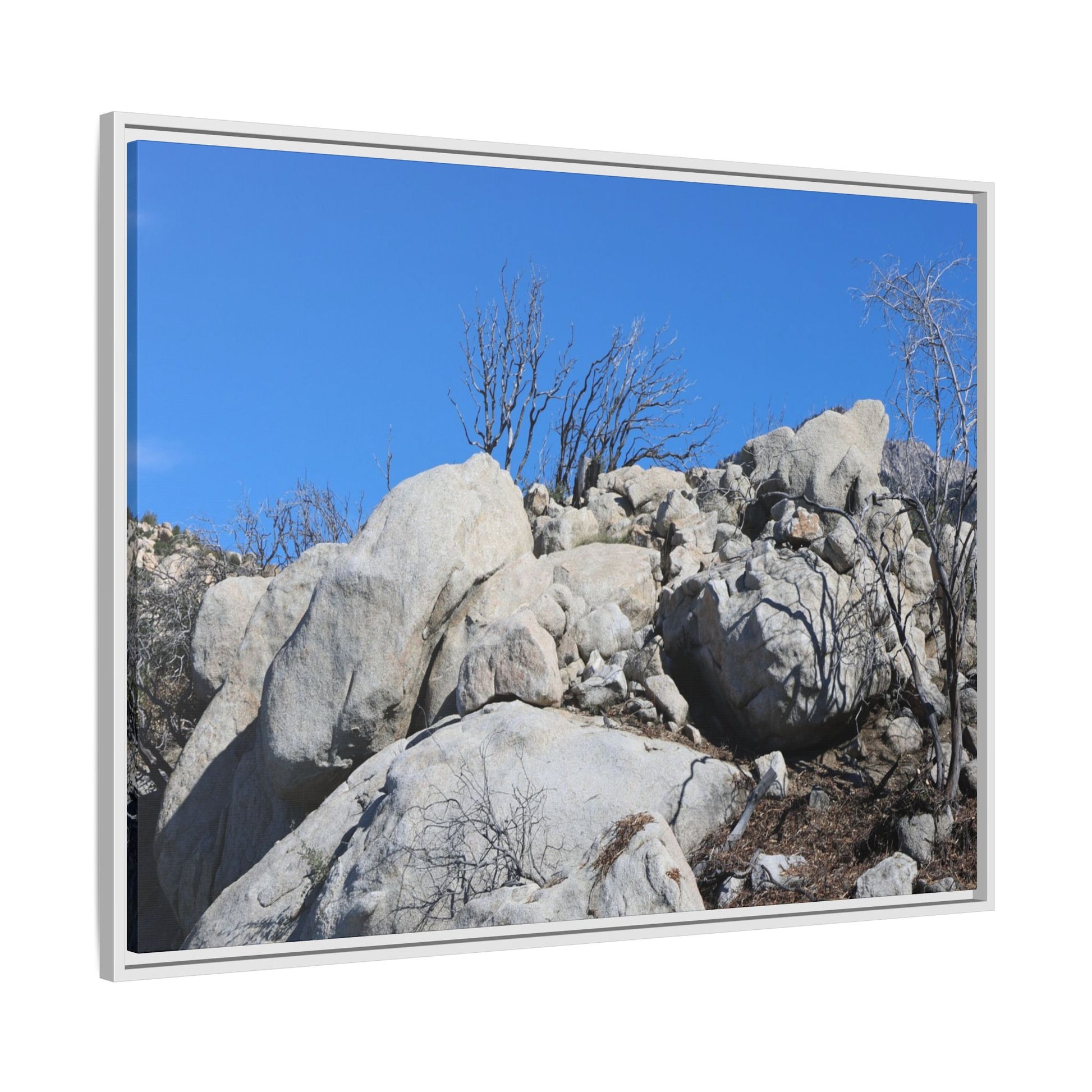Barren Landscape with Boulder Formations - Unique Stretched Canvas Wall Art - Art By Earth