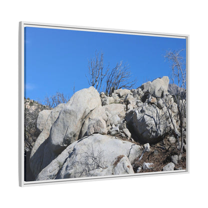 Barren Landscape with Boulder Formations - Unique Stretched Canvas Wall Art - Art By Earth
