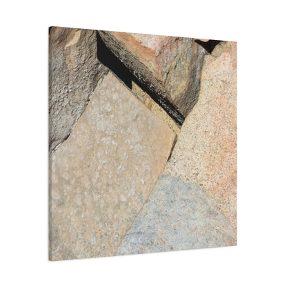 Stone Fragments - Unique Frameless Canvas Wall Art - Art By Earth