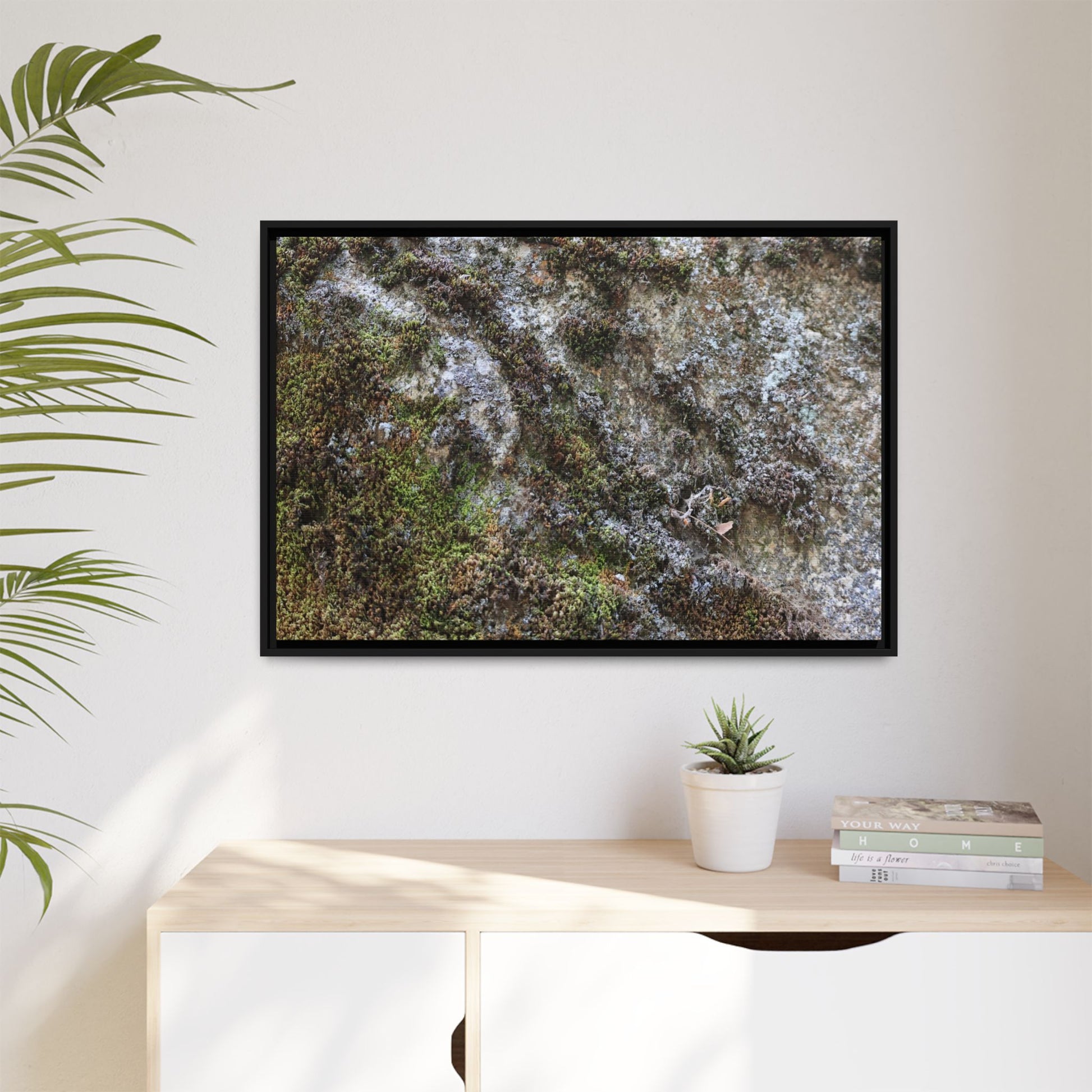Mossy Whispers - Unique Stretched Canvas Wall Art - Art By Earth