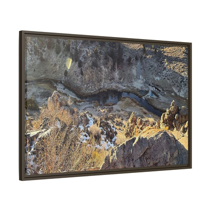 Fractured Landscape at Dawn - Unique Stretched Canvas Wall Art