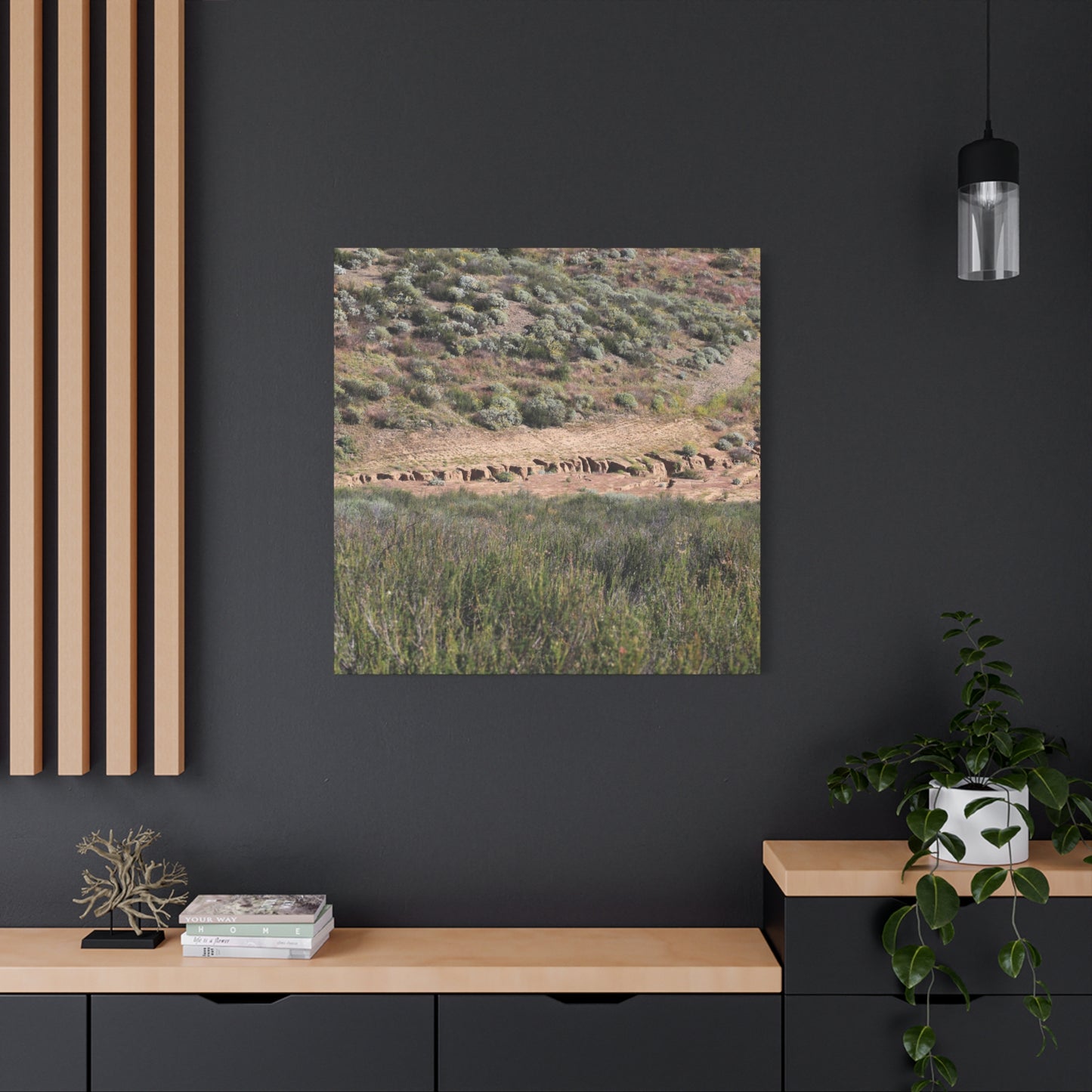 Ancient Dwellings in the Desert Valley - Unique Frameless Canvas Wall Art - Art By Earth