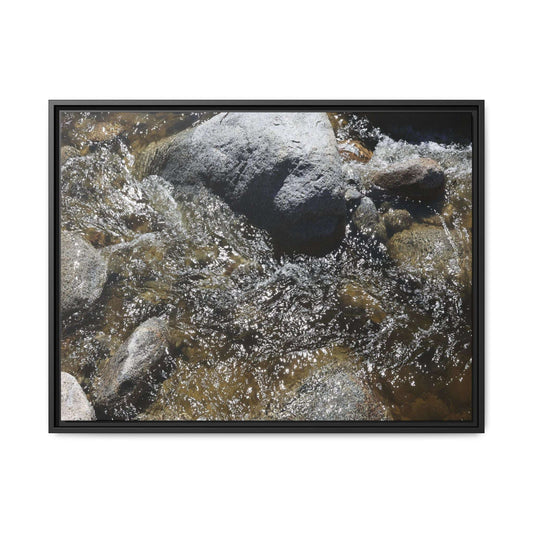 Water's Dance Over Stone - Unique Stretched Canvas Wall Art - Art By Earth