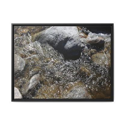 Water's Dance Over Stone - Unique Stretched Canvas Wall Art - Art By Earth
