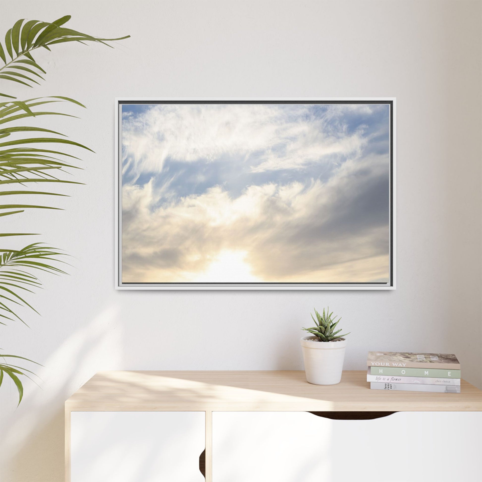 Sky's Ethereal Whisper - Unique Stretched Canvas Wall Art - Art By Earth