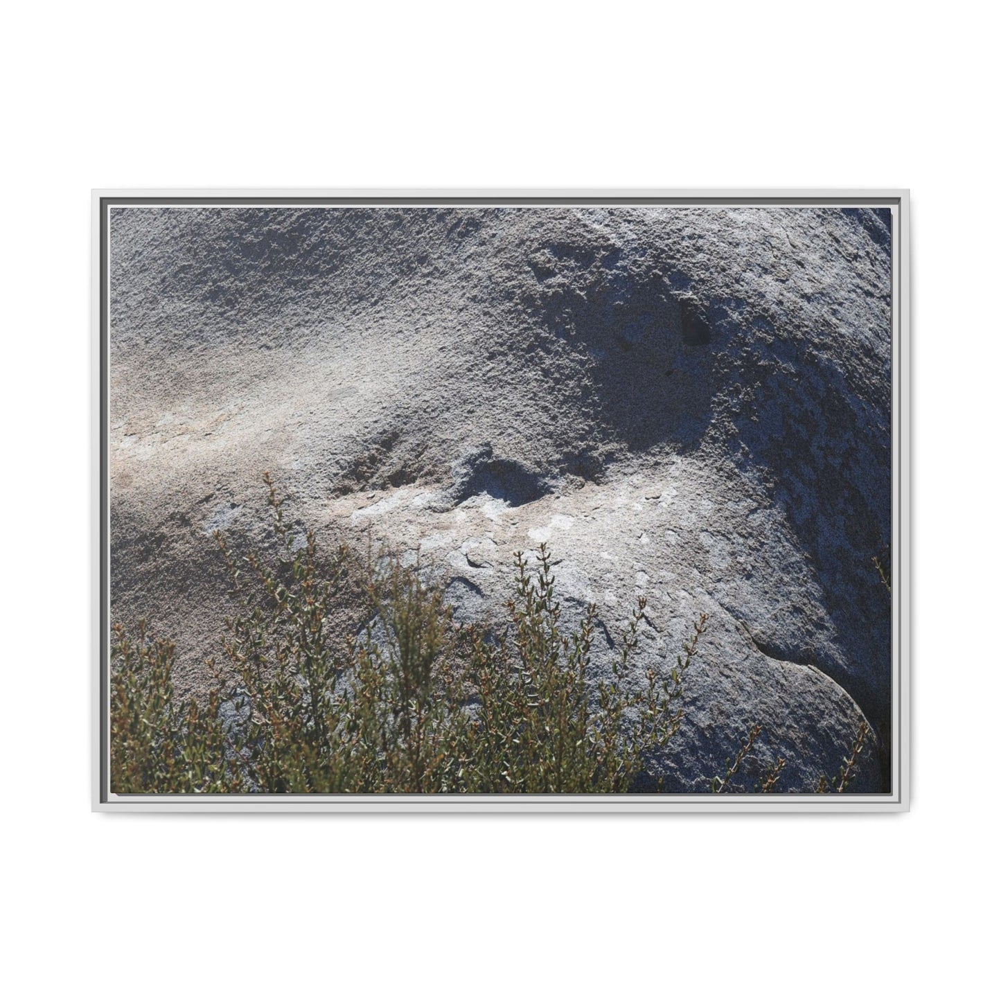 Weathered Boulder with Character - Unique Stretched Canvas Wall Art