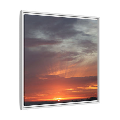 Fiery Horizon - Unique Stretched Canvas Wall Art - Art By Earth