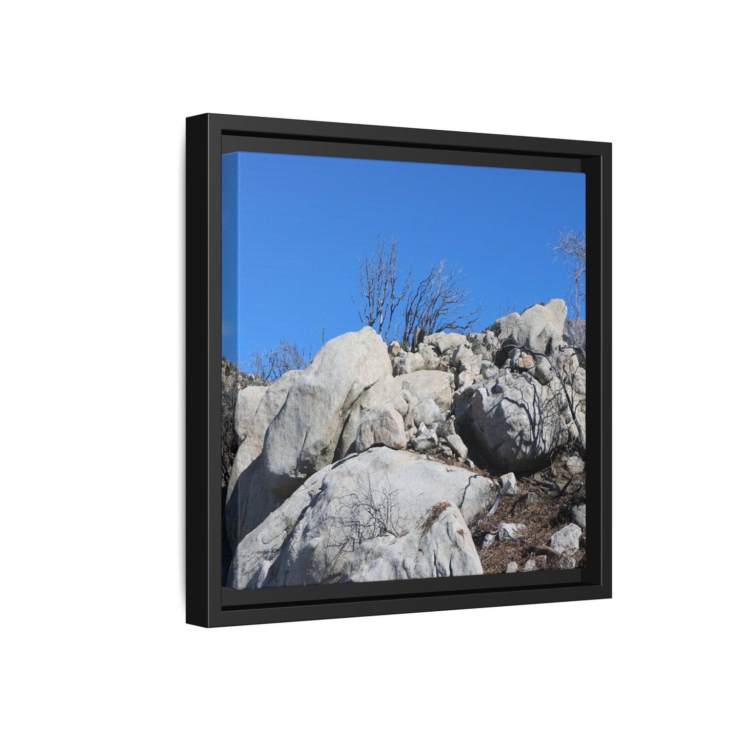 Barren Landscape with Boulder Formations - Unique Stretched Canvas Wall Art - Art By Earth