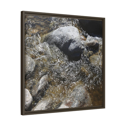 Water's Dance Over Stone - Unique Stretched Canvas Wall Art - Art By Earth