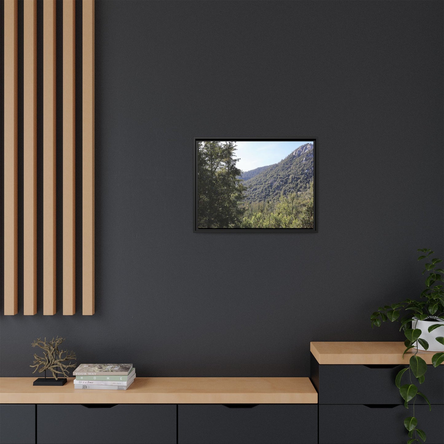 Mountain Valley Forest - Unique Stretched Canvas Wall Art