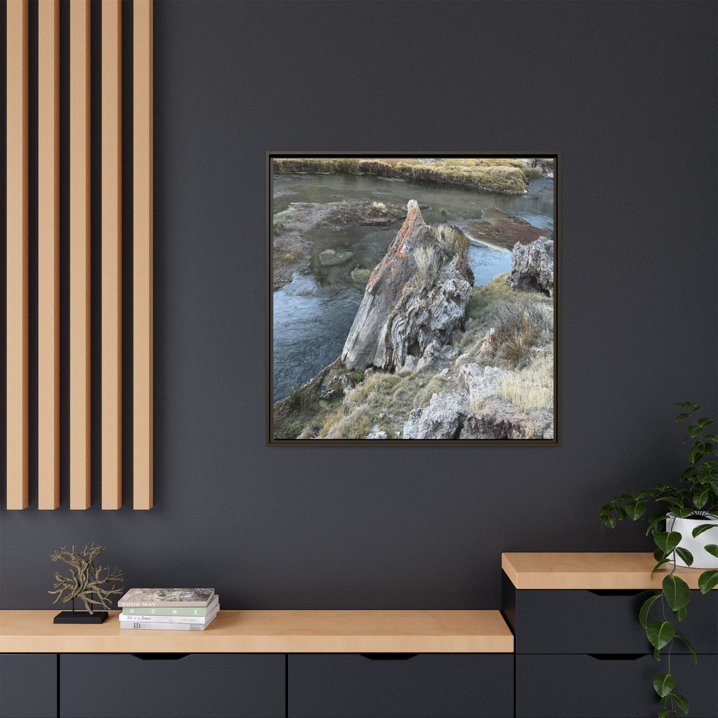 Carved by Water - Unique Stretched Canvas Wall Art