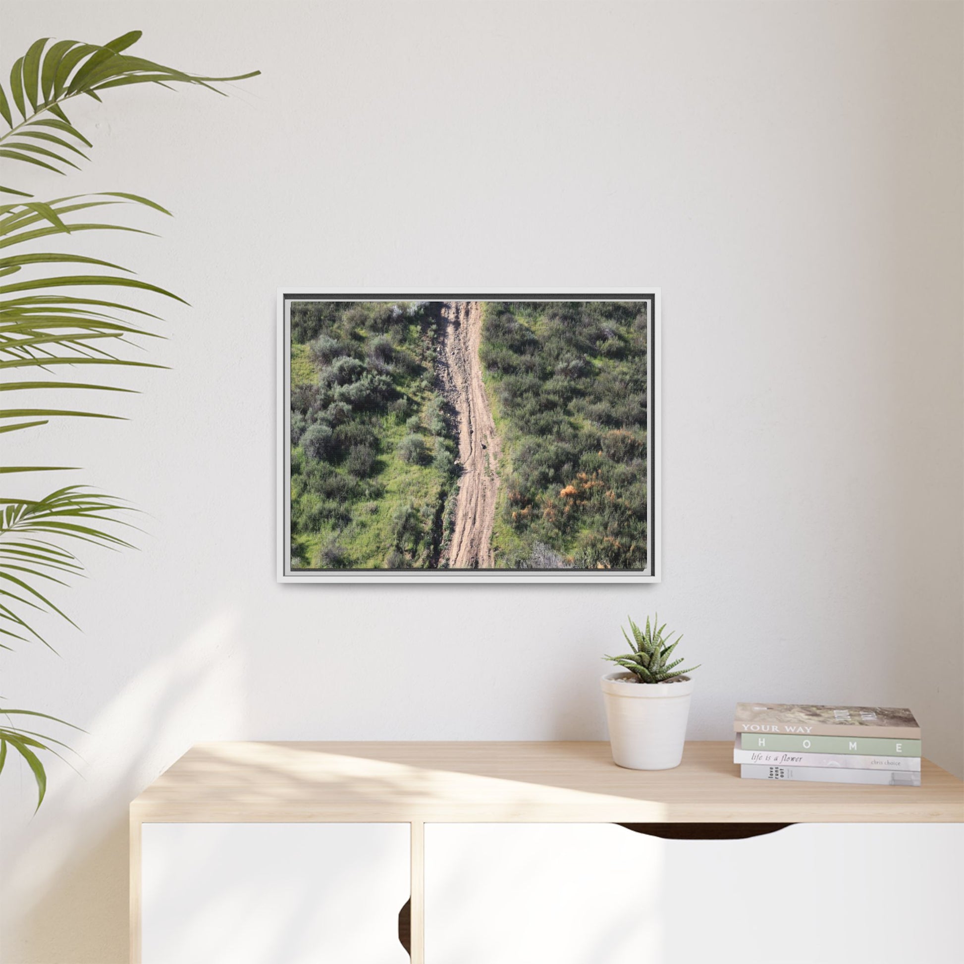 Desert Path Through Sage - Unique Stretched Canvas Wall Art - Art By Earth