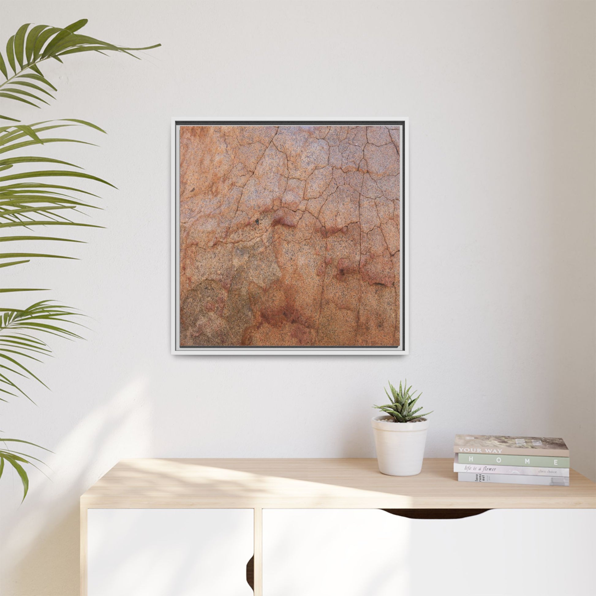 Russet Fissures - Unique Stretched Canvas Wall Art - Art By Earth
