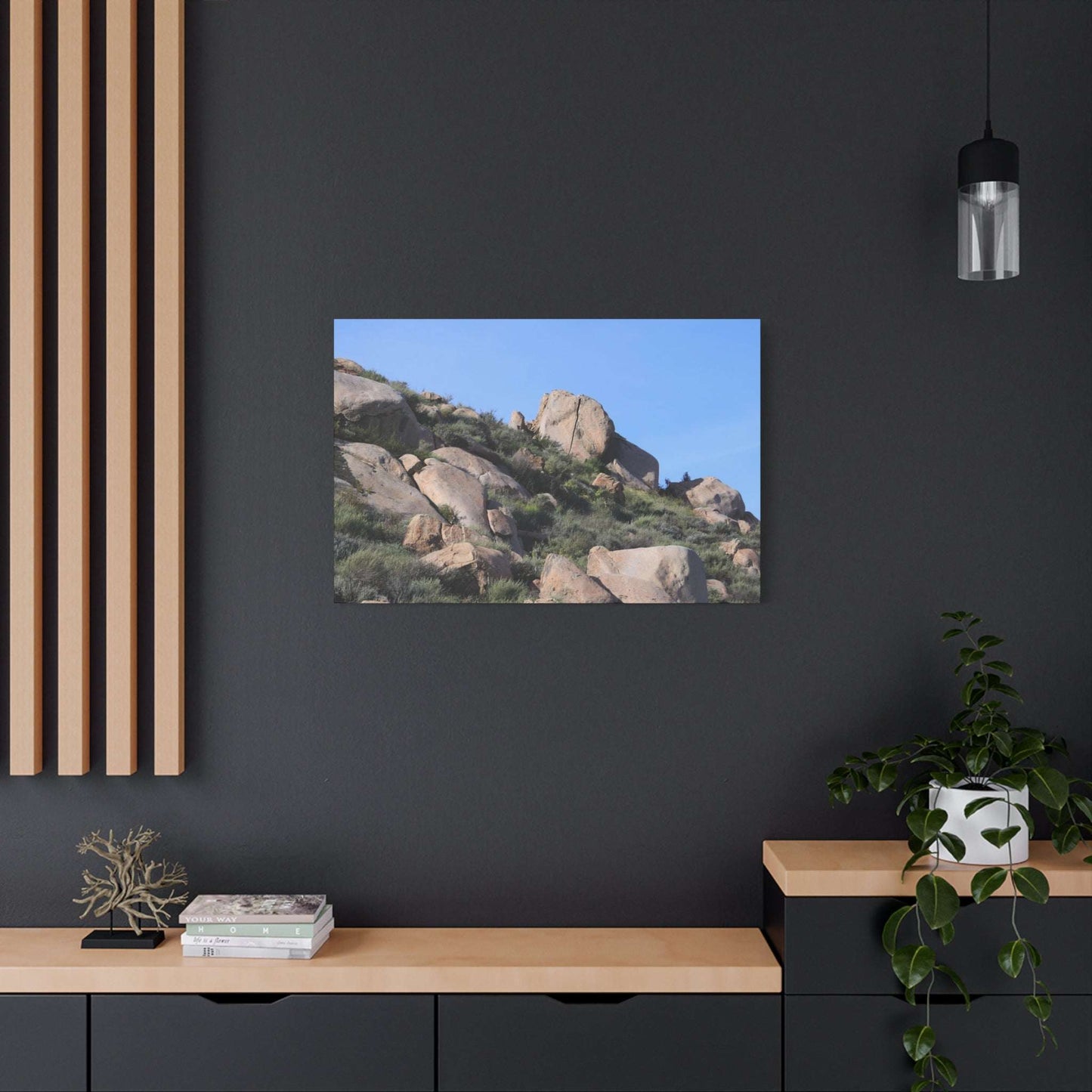 Desert Boulder Formation - Unique Frameless Canvas Wall Art - Art By Earth