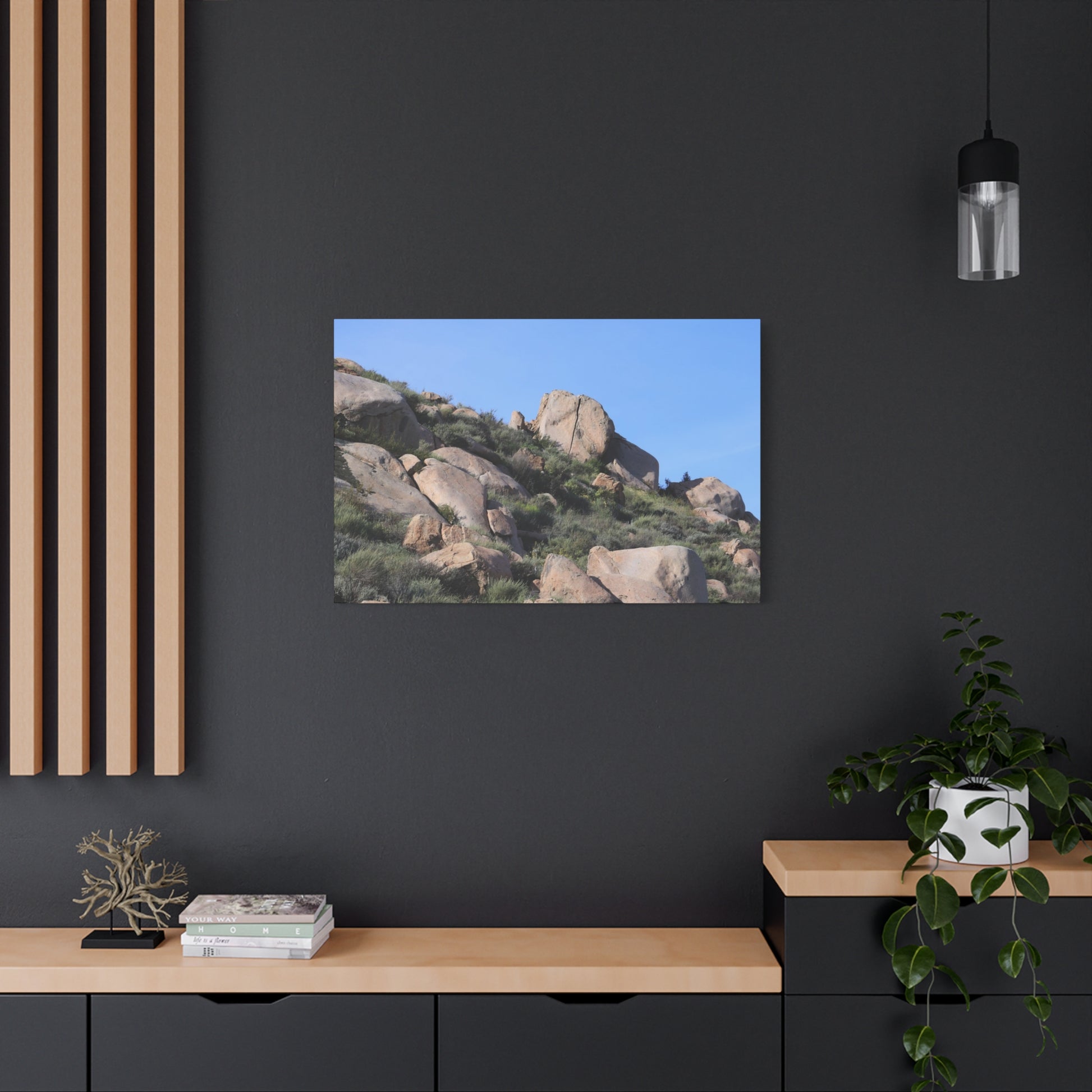 Desert Boulder Formation - Unique Frameless Canvas Wall Art - Art By Earth