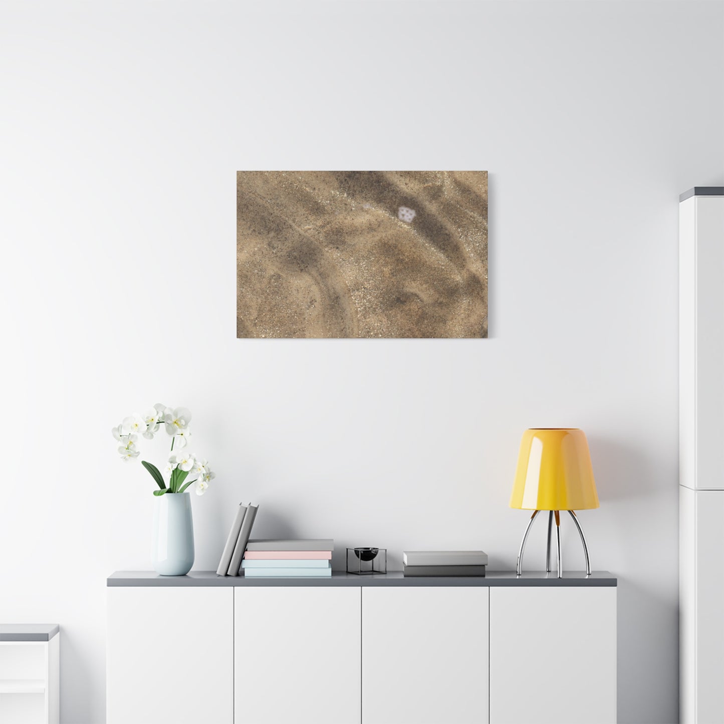 Sandy Shore Impressions - Unique Frameless Canvas Wall Art - Art By Earth