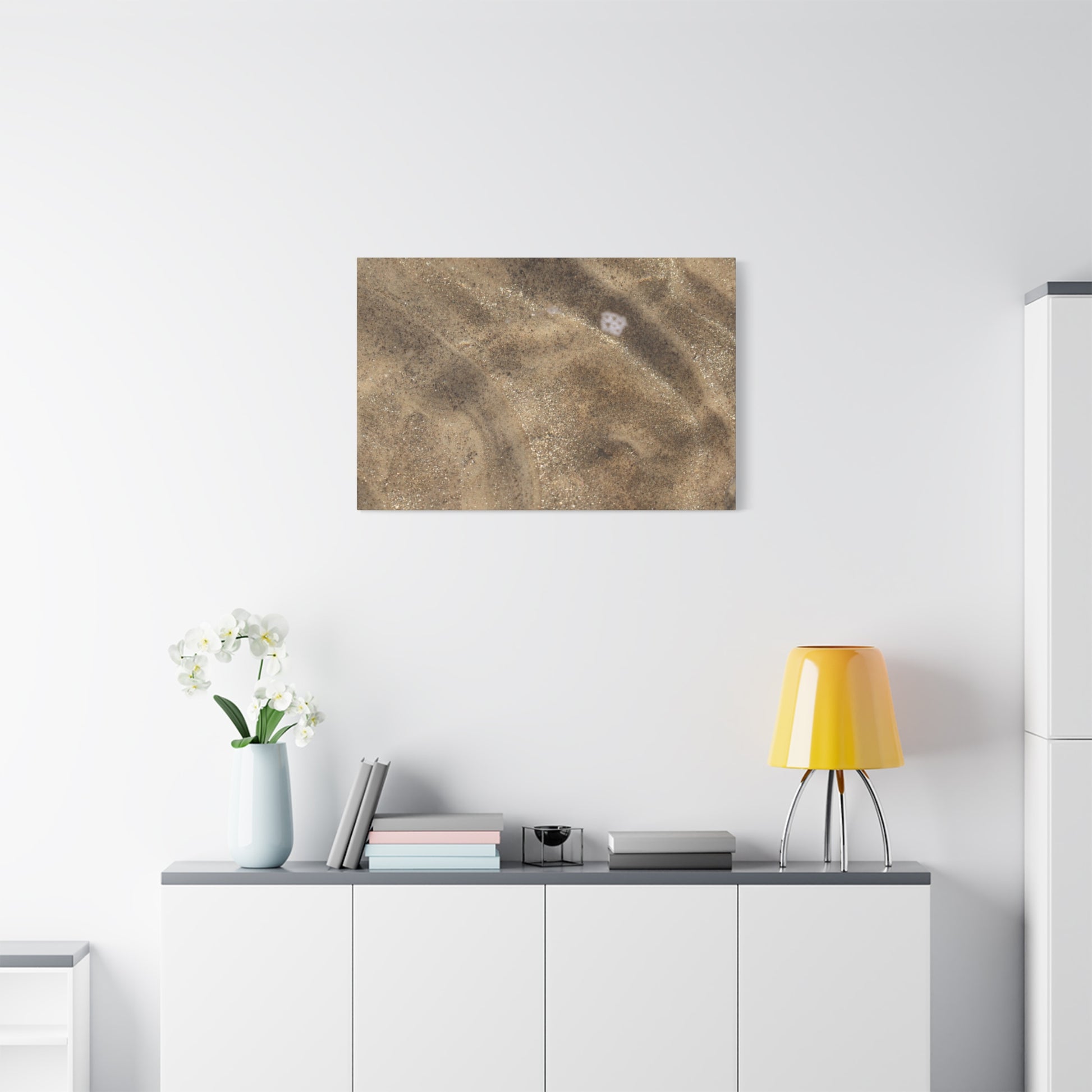Sandy Shore Impressions - Unique Frameless Canvas Wall Art - Art By Earth