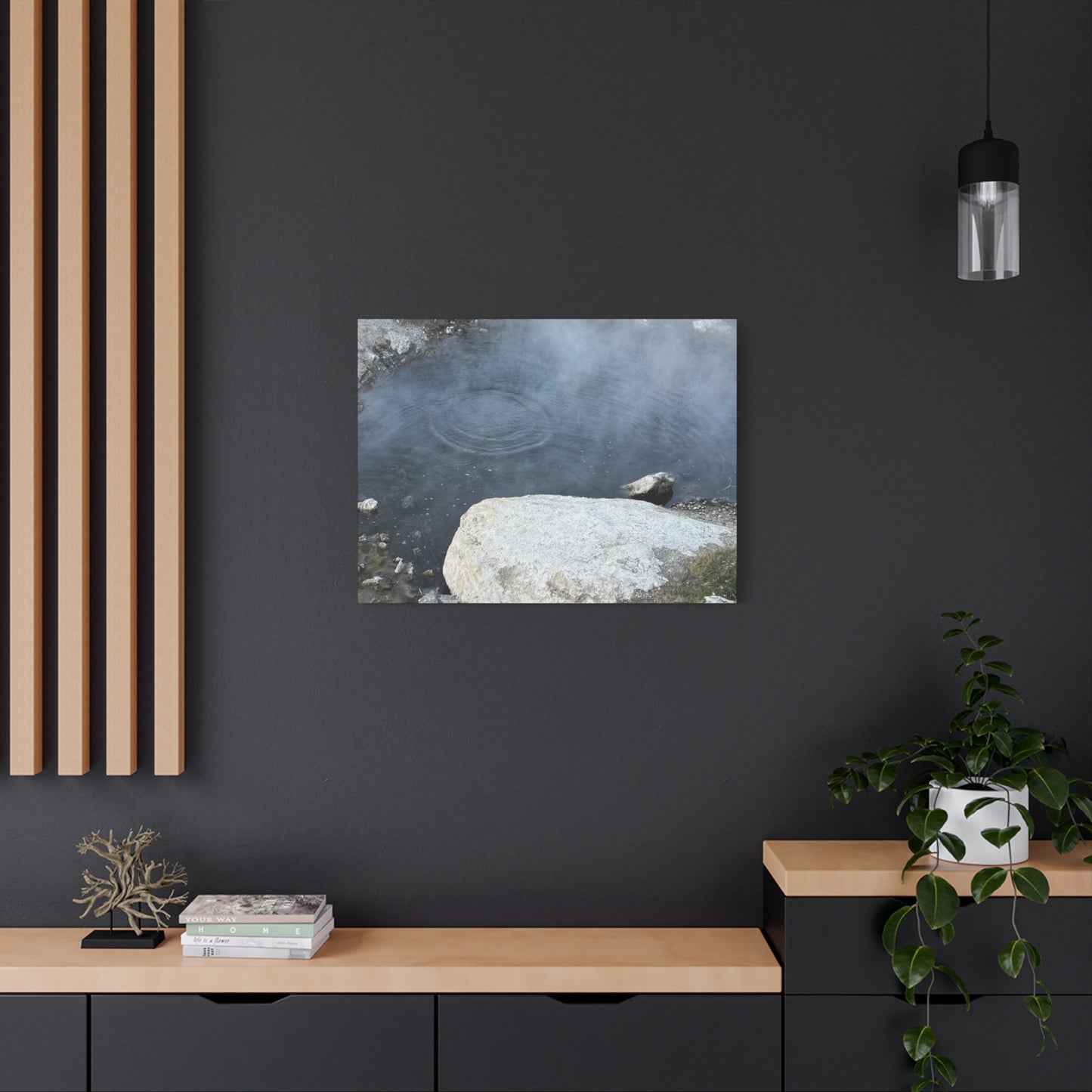 Echoes of Stone and Mist - Unique Frameless Canvas Wall Art