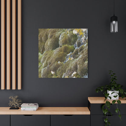 Verdant Stone Symphony - Unique Frameless Canvas Wall Art