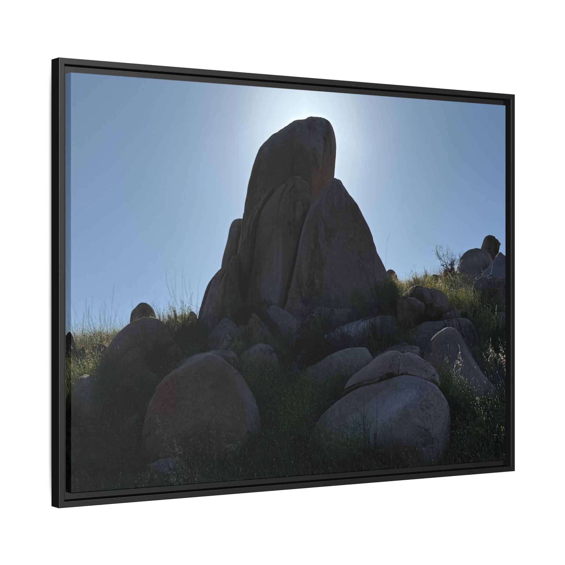 Boulder Silhouette - Unique Stretched Canvas Wall Art - Art By Earth