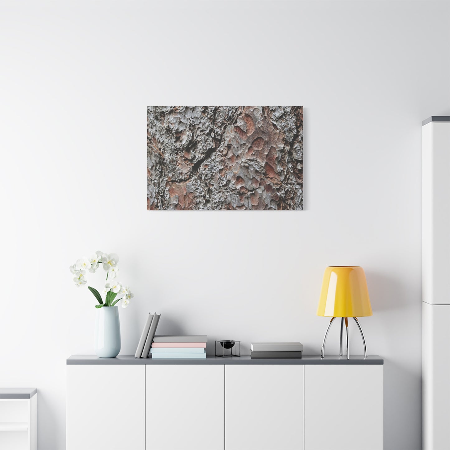 Textured Whispers of Bark - Unique Frameless Canvas Wall Art - Art By Earth